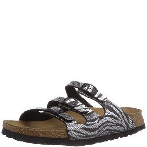 Papillo Women's Florida Zebra Sandals, Zebra Black/Silver, 6 Narrow